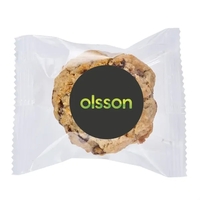 Individually wrapped oatmeal chocolate raisin stuffed cookie.... from ASI...