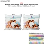Sublimated Xxl Throw Cushion, Invisible Zipper Closure
