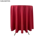 Sublimated Bar-Height Round Drape Table Throw