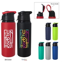 24 oz. aluminum Velvet Touch bottle with a screw-on, spill-resistant,...