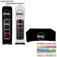 2'W Fabric Banner Steel Base & 6' Tablecloth... from ASI 53509 FIEL-Fairdeal...