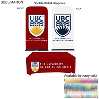 4'W Fabric Banner Steel Base & 8' Tablecloth... from ASI 53509 FIEL-Fairdeal...