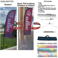 8.5' X-Small Feather Flag Kit, Full Color Graphics 2 Sided
