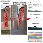 10' Small Feather Flag Kit, Full Color Graphics One Side