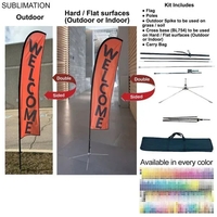 10' Small Feather Flag Kit, Full Color Graphics Double Sided