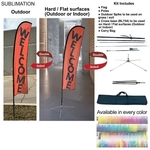 10' Small Feather Flag Kit, Full Color Graphics Double Sided
