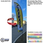 48 Hr Quick Ship - 13' Medium Feather Flag Kit, Double Sided
