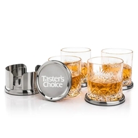 The Baldoni Coasters & On-the-Rocks Set combines modern elegance with...