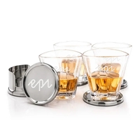 The Baldoni Coasters & On-the-Rocks Set combines modern elegance with...