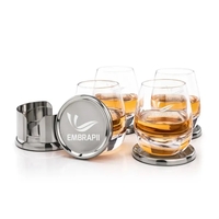 The Baldoni Coasters & On-the-Rocks Set combines modern elegance with...