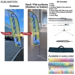 13' Medium Feather Flag Kit, Full Color Graphics One Side