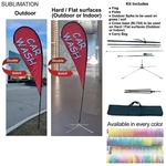 12' Medium Tear Drop Flag Kit, Full Color Double Sided