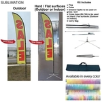 15' Large Feather Flag Kit, Full Color Graphics One Side