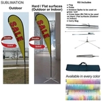 13.5' Large Tear Drop Flag Kit, Double Side