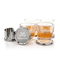 The Baldoni Coasters & On-the-Rocks Set combines modern elegance with...