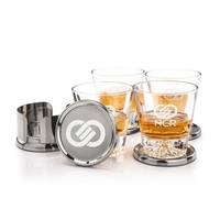 The Baldoni Coasters & On-the-Rocks Set combines modern elegance with...