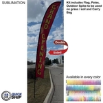 48 Hr Quick Ship -19' X-Large Feather Flag Kit, Double Sided