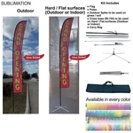 19' X-Large Feather Flag Kit, Full Color Graphics One Side