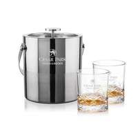 Catania Ice Bucket & Brentwood On-the-Rocks Set