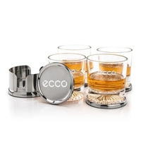 The Baldoni Coasters & On-the-Rocks Set combines modern elegance with...