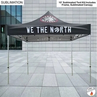 10' Premium Sublimated Tent Kit Aluminum Frame & Canopy Only