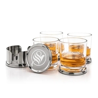 The Baldoni Coasters & On-the-Rocks Set combines modern elegance with...