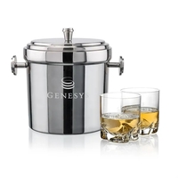Milano Ice Bucket & Hillcrest On-the-Rocks Set