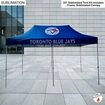 20' Premium Sublimated Tent Kit Aluminum Frame & Canopy Only