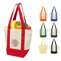 Recycled cotton canvas tote bag with front pocket and 18" handles.... from...