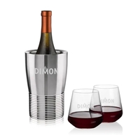 The Genoa Wine Cooler & Wine Glass Set brings a sleek,... from ASI 84592 St...