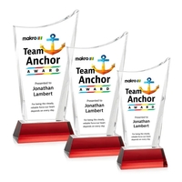 Burnett VividPrint™ Award on Newhaven Base - Red