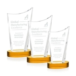 Burnett Award on Alberton Base - Amber