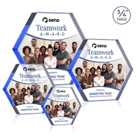 Gilford Hexagon VividPrint™ Award - Blue