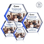 Gilford Hexagon VividPrint™ Award - Blue