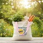 6 oz. 100% Cotton Canvas Tote w/Color Handle