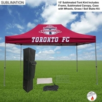 15' Premium Sublimated Tent Kit, Includes Aluminum Frame