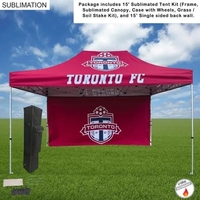 Tent Backwall Package, 15' Sublimated Tent Kit
