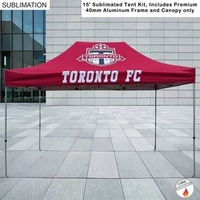 15' Premium Sublimated Tent Kit Aluminum Frame & Canopy Only