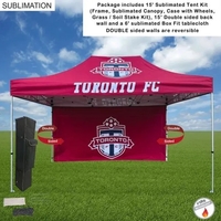 Tent Backwall Package 2, 15' Sublimated Tent Kit
