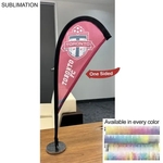 Table Topper Teardrop Sail Sign Flag, 20", One Side