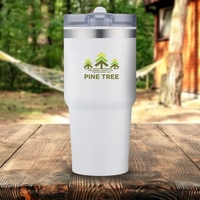 20 oz Double Wall Tumbler with Straw Lid, PFAS Free Powder C