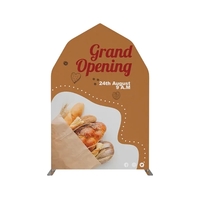 4'wx6''h Gable Top Display, aluminum frame, full color imprint on 240g......