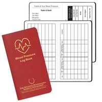 Blood Pressure Health Log Book with Leatherette Cover 28 pages... from ASI...