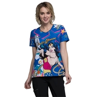 Cherokee - Tooniforms - Women's V-Neck Print Top... from ASI 86018 Scrub...