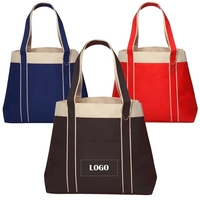 Two-Tone Wide Gusset Tote Bag