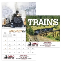 11 x 19 2024 Trains calendar on 70# glossy paper with... from ASI 40480...