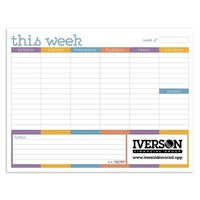 Small Weekly Desk Pad - Colors... from ASI 40480 Koozie Group