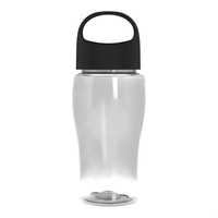 Poly-Pure Jr. 18 Oz. Transparent Bottle With Oval Crest Lid... from ASI 40480...