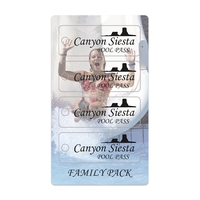 White high gloss laminated plastic combination loyalty cards and key tag.......