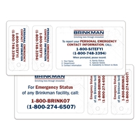 White high gloss laminated plastic combination loyalty kit with a card......